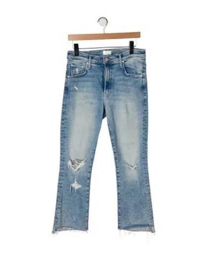 Pre-owned Mother Mid-rise Straight Leg Jeans In Blue