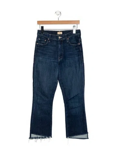 Pre-owned Mother Mid-rise Straight Leg Jeans In Blue