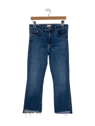Pre-owned Mother Mid-rise Straight Leg Jeans In Blue