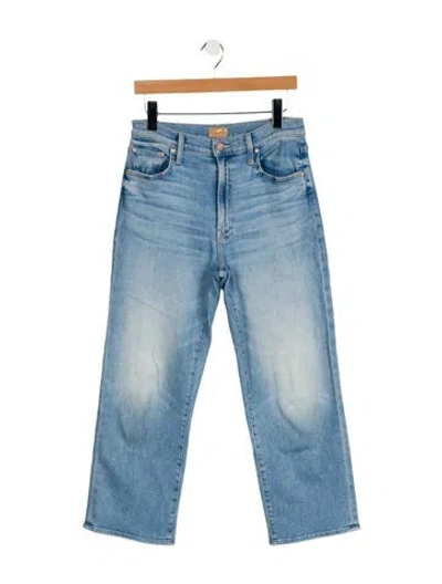 Pre-owned Mother Mid-rise Straight Leg Jeans In Blue