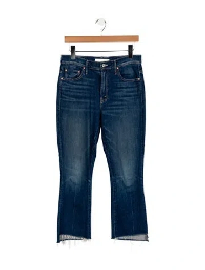 Pre-owned Mother Mid-rise Straight Leg Jeans In Blue