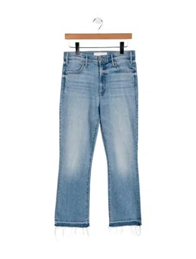 Pre-owned Mother Mid-rise Straight Leg Jeans In Blue