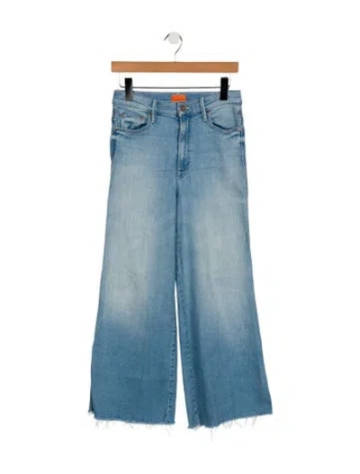 Pre-owned Mother Mid-rise Straight Leg Jeans In Blue