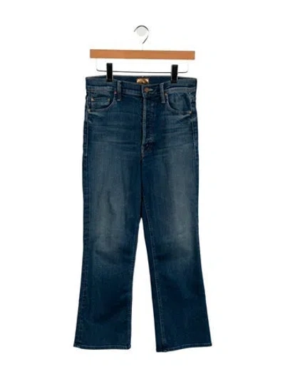 Pre-owned Mother Mid-rise Straight Leg Jeans In Blue