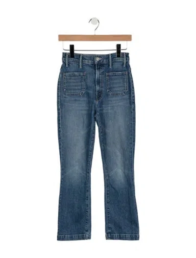 Pre-owned Mother Mid-rise Straight Leg Jeans In Blue