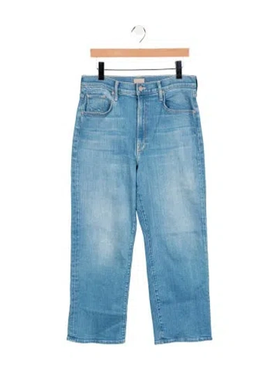 Pre-owned Mother Mid-rise Straight Leg Jeans In Blue