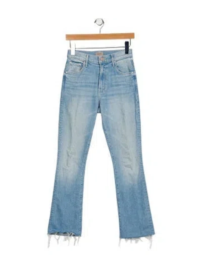 Pre-owned Mother Mid-rise Straight Leg Jeans In Blue