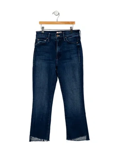 Pre-owned Mother Mid-rise Straight Leg Jeans In Blue