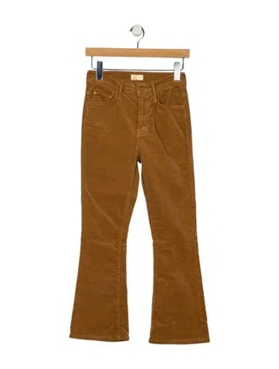 Pre-owned Mother Mid-rise Straight Leg Jeans In Brown