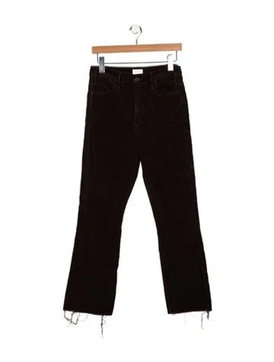 Pre-owned Mother Mid-rise Straight Leg Jeans In Brown