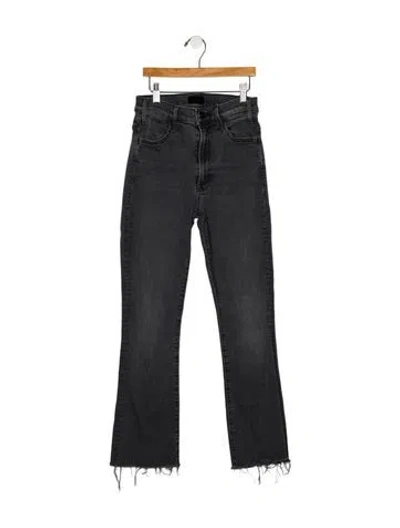 Pre-owned Mother Mid-rise Straight Leg Jeans In Gray