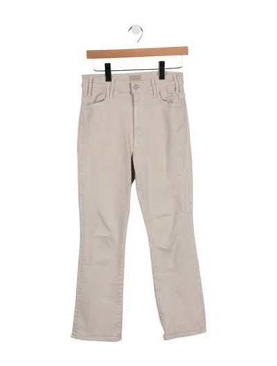 Pre-owned Mother Mid-rise Straight Leg Jeans In Gray
