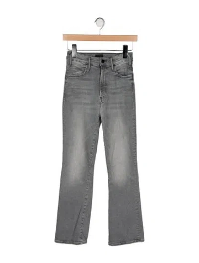 Pre-owned Mother Mid-rise Straight Leg Jeans In Gray