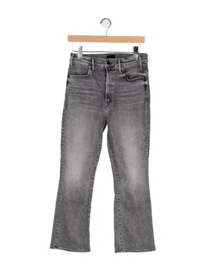 Pre-owned Mother Mid-rise Straight Leg Jeans In Gray