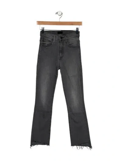 Pre-owned Mother Mid-rise Straight Leg Jeans In Gray