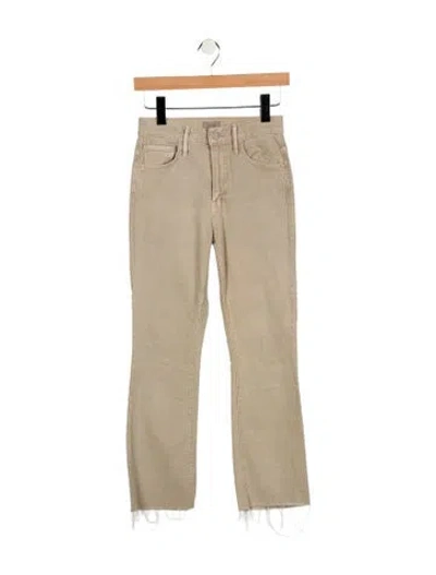 Pre-owned Mother Mid-rise Straight Leg Jeans In Gray
