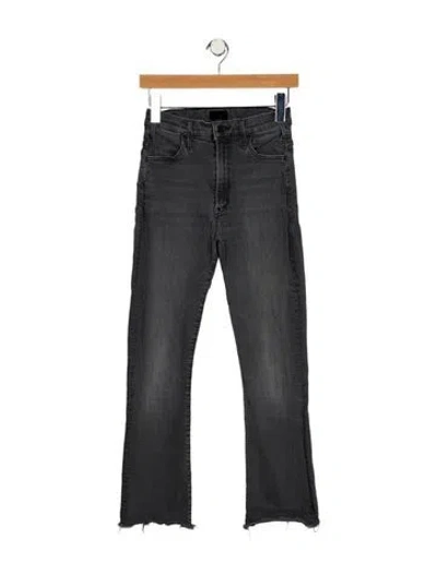 Pre-owned Mother Mid-rise Straight Leg Jeans In Gray