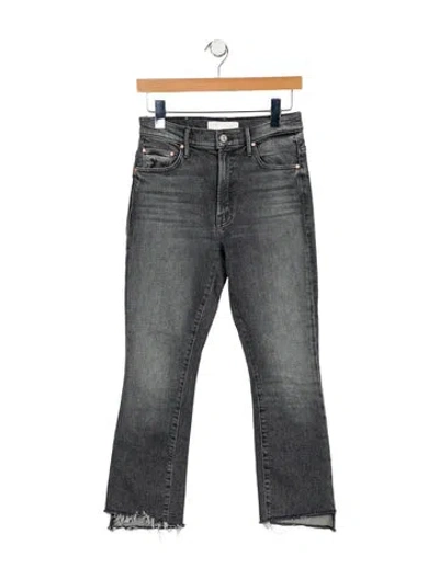 Pre-owned Mother Mid-rise Straight Leg Jeans In Gray