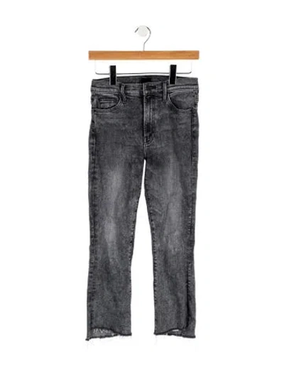 Pre-owned Mother Mid-rise Straight Leg Jeans In Gray