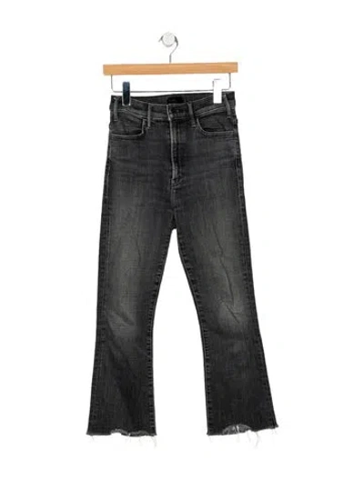 Pre-owned Mother Mid-rise Straight Leg Jeans In Gray