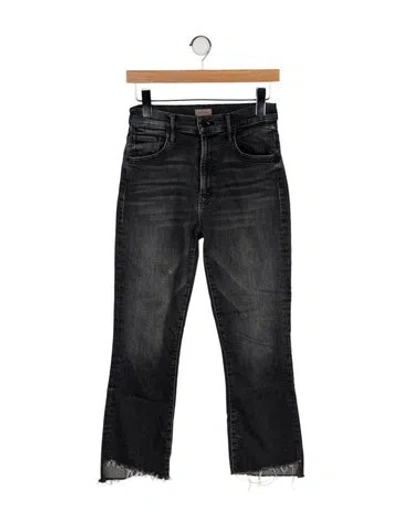 Pre-owned Mother Mid-rise Straight Leg Jeans In Gray