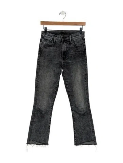 Pre-owned Mother Mid-rise Straight Leg Jeans In Gray