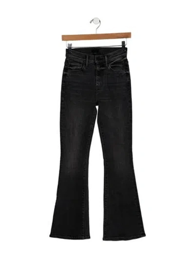 Pre-owned Mother Mid-rise Straight Leg Jeans In Gray
