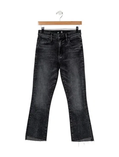 Pre-owned Mother Mid-rise Straight Leg Jeans In Gray