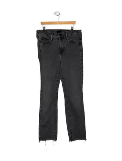 Pre-owned Mother Mid-rise Straight Leg Jeans In Gray