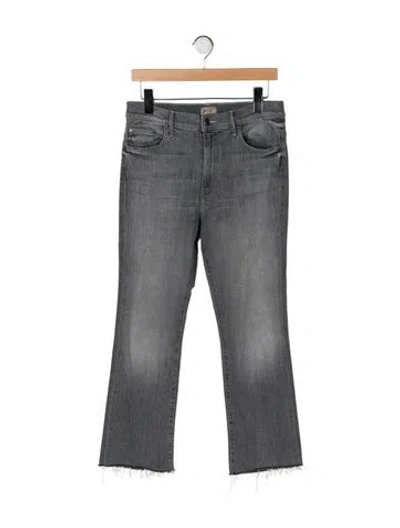 Pre-owned Mother Mid-rise Straight Leg Jeans In Gray