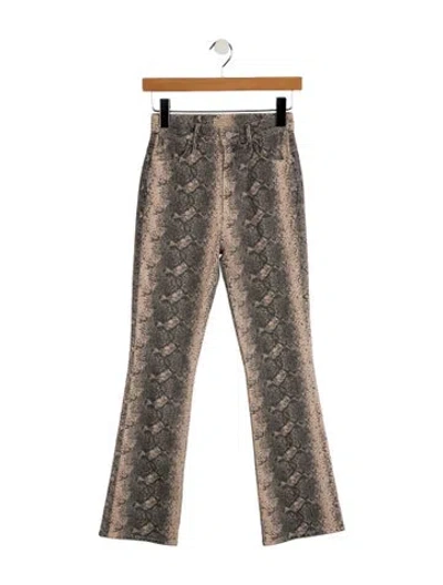 Pre-owned Mother Mid-rise Straight Leg Jeans In Gray