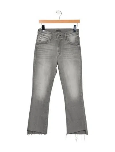 Pre-owned Mother Mid-rise Straight Leg Jeans In Gray