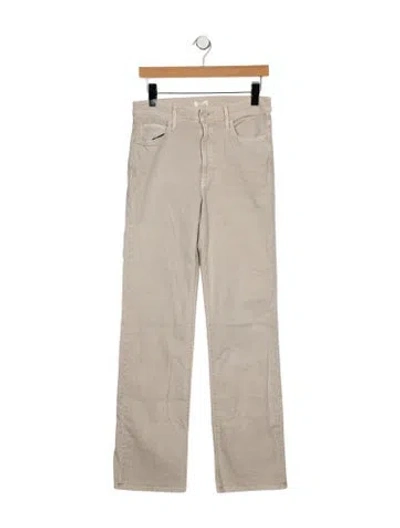 Pre-owned Mother Mid-rise Straight Leg Jeans In Gray