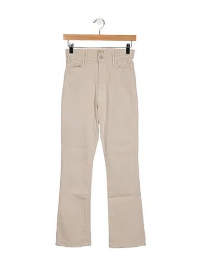 Pre-owned Mother Mid-rise Straight Leg Jeans In Gray