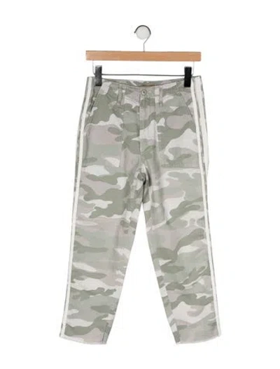 Pre-owned Mother Mid-rise Straight Leg Jeans In Green