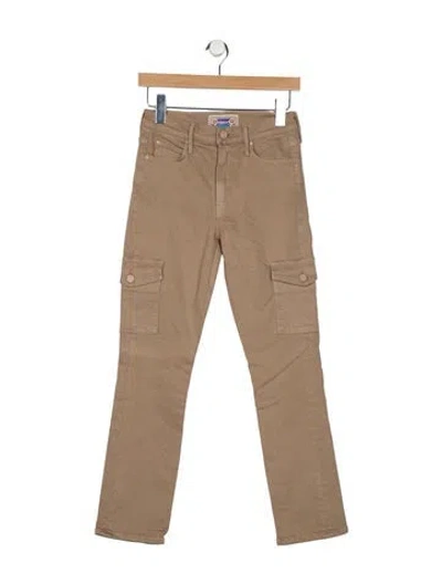 Pre-owned Mother Mid-rise Straight Leg Jeans In Neutral