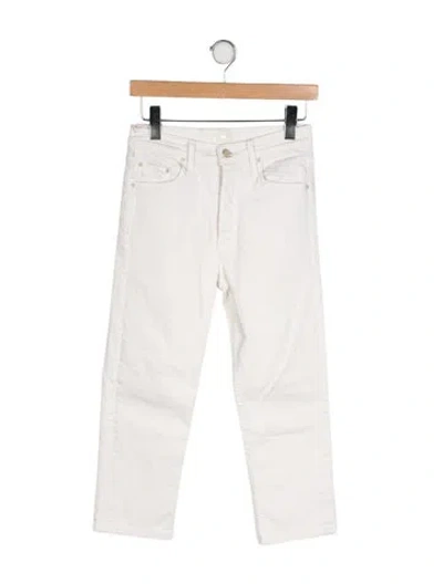 Pre-owned Mother Mid-rise Straight Leg Jeans In Neutral