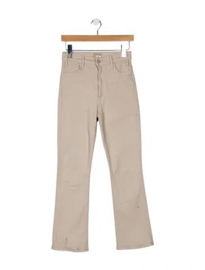 Pre-owned Mother Mid-rise Straight Leg Jeans In Neutral