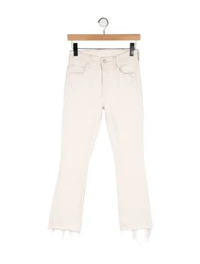 Pre-owned Mother Mid-rise Straight Leg Jeans In Neutral