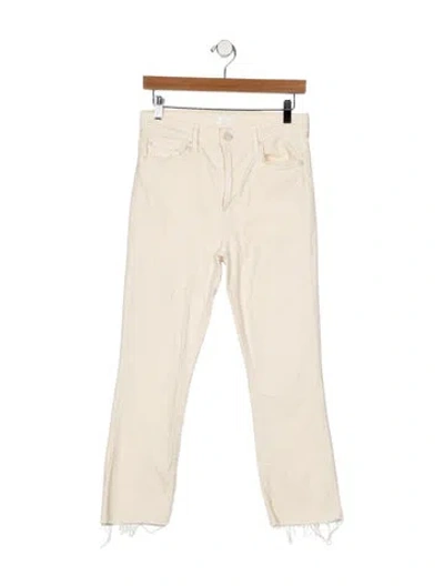 Pre-owned Mother Mid-rise Straight Leg Jeans In Neutral