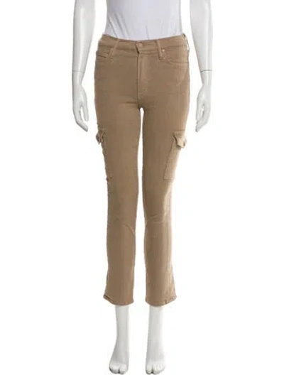 Pre-owned Mother Mid-rise Straight Leg Jeans In Neutral