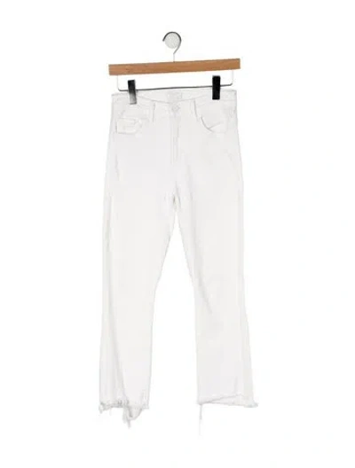 Pre-owned Mother Mid-rise Straight Leg Jeans In Neutral