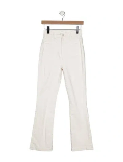 Pre-owned Mother Mid-rise Straight Leg Jeans In Neutral