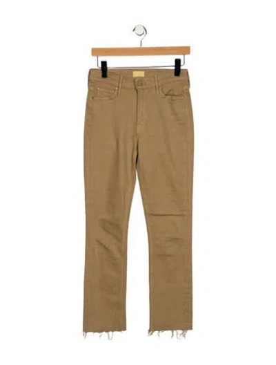 Pre-owned Mother Mid-rise Straight Leg Jeans In Neutral