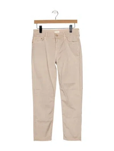 Pre-owned Mother Mid-rise Straight Leg Jeans In Neutral
