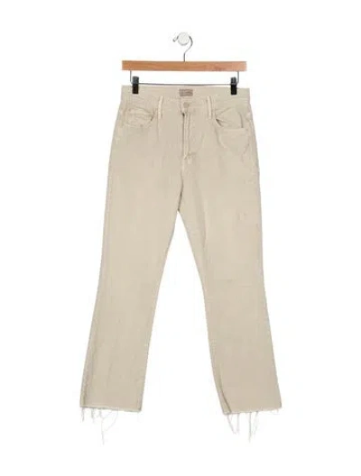 Pre-owned Mother Mid-rise Straight Leg Jeans In Neutrals