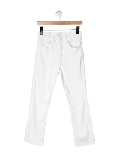 Pre-owned Mother Mid-rise Straight Leg Jeans In Neutrals