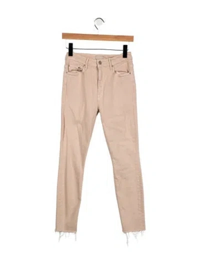 Pre-owned Mother Mid-rise Straight Leg Jeans In Neutrals