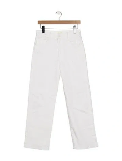 Pre-owned Mother Mid-rise Straight Leg Jeans In Neutrals