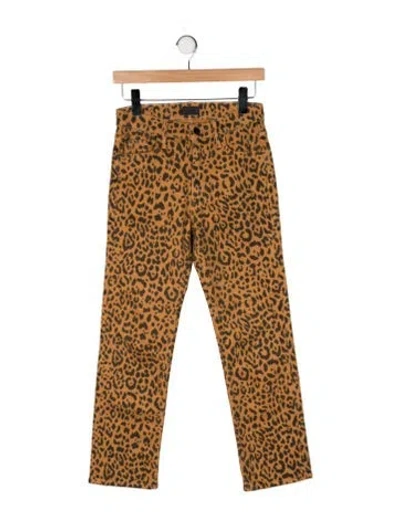 Pre-owned Mother Mid-rise Straight Leg Jeans In Orange